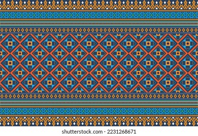 Tribal striped seamless pattern. Aztec geometric vector background. Can be used in textile design, web design for making of clothes, accessories, decorative paper, wrapping, envelope; backpacks, etc.