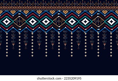 Tribal striped seamless pattern. Aztec geometric vector background. 
Can be used in textile design, web design for making of clothes, accessories, 
decorative paper, wrapping, envelope; backpacks, etc