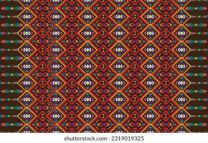 Tribal striped seamless pattern. Aztec geometric vector background. Can be used in textile design, web design for making of clothes, accessories, decorative paper, wrapping, envelope; backpacks, etc.