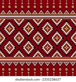 Tribal striped seamless pattern. Aztec geometric vector background. Can be used in textile design, web design for making of clothes, accessories, decorative paper, wrapping, envelope; backpacks, etc.
