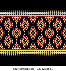 Tribal striped seamless pattern. Aztec geometric vector background. Can be used in textile design, web design for making of clothes, accessories, decorative paper, wrapping, envelope; backpacks, etc.