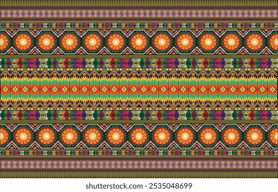 Tribal striped seamless pattern. Aztec geometric vector background. Can be used in textile design, web design for making of clothes, accessories, decorative paper, wrapping, envelope; backpacks, etc.