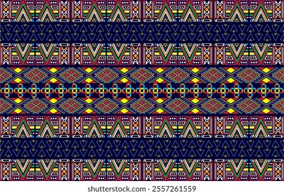 Tribal striped seamless pattern. Aztec geometric vector background. Can be used in textile design, web design for making of clothes, accessories, decorative paper, wrapping, envelope; backpacks, etc.