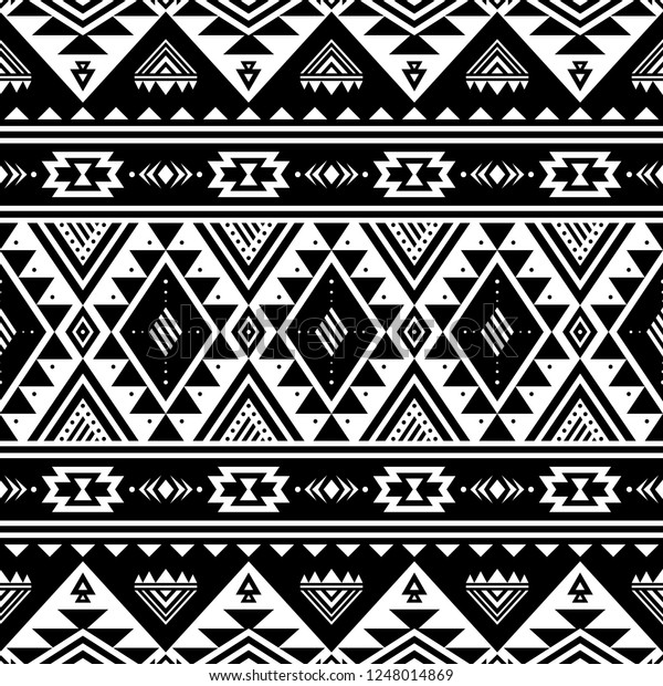 Tribal Striped Seamless Pattern Aztec Geometric Stock Vector (Royalty ...