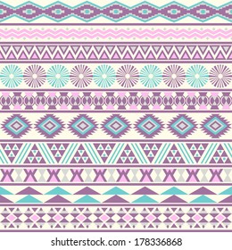 Tribal striped seamless pattern. Geometric background. Can be used in fabric design for making of clothes, accessories;