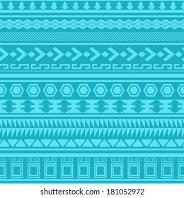 Tribal striped seamless pattern. Geometric aztec background. Can be used in fabric design for making of clothes, accessories; creating decorative paper, wrapping, envelope; in web design, etc.