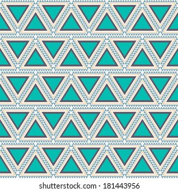 Tribal striped seamless pattern. Geometric aztec background. Can be used in fabric design for making of clothes, accessories; creating decorative paper, wrapping, envelope; in web design, etc.