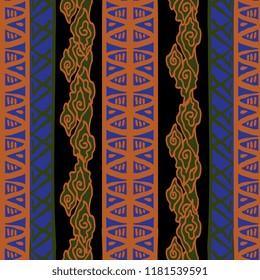 tribal stripes pattern with hand drawn style. Vector illustration for women fashion wrapping textile and print.
