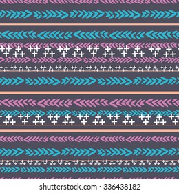 Tribal Stripes Seamless Background Repeat Wallpaper