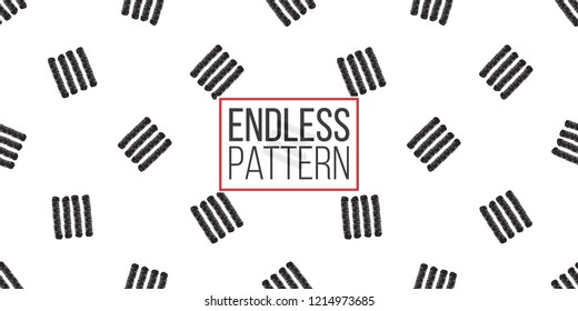 Tribal stripes. Seamless pattern background. Black and white graphic. Geometric embroideries shapes in minimalistic ethnic, boho, aztec, hipster style.