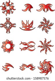 Tribal style tattoo designs.