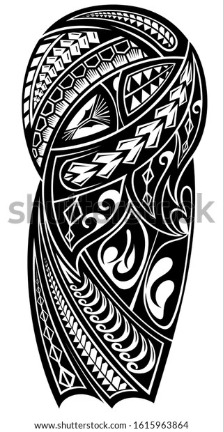 Tribal styled tattoo\
pattern for a shoulder