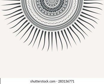 Tribal Sun, Design Element Isolated