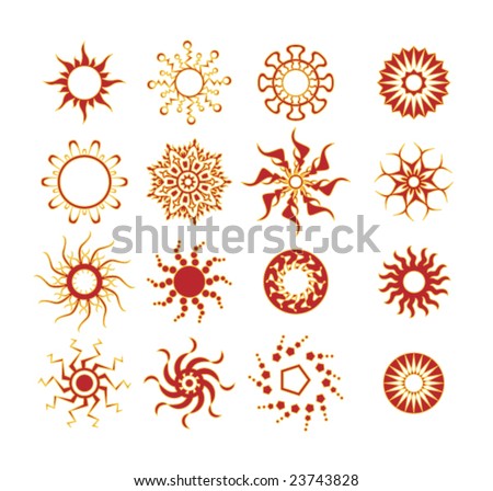 Tribal Sun Silhouettes Stock Vector Royalty Free 23743828 Shutterstock   Tribal Sun Silhouettes 450w 23743828 