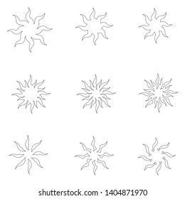 tribal sun star vector tattoo design