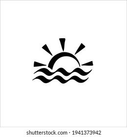 Tribal Sun Symbol Logo. Tattoo Design. Vector Illustration.