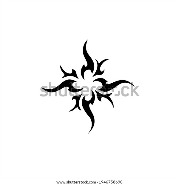 Tribal Sun Symbol Logo Tattoo Design Stock Vector (Royalty Free) 1946758690