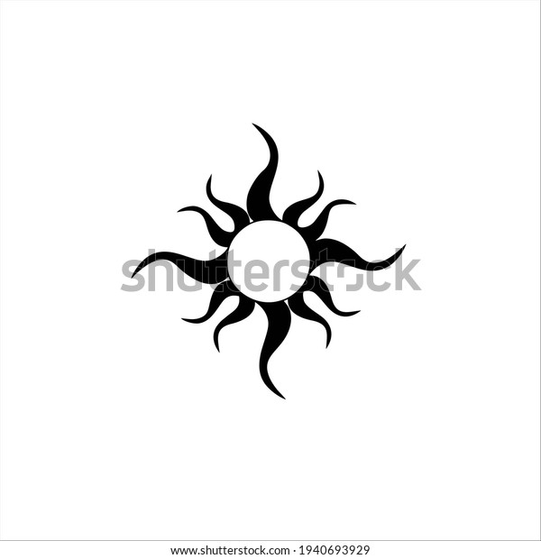 Tribal Sun Symbol Tattoo Design Vector Stock Vector (Royalty Free ...