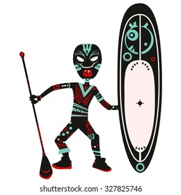 Tribal SupSurf boarding Totem