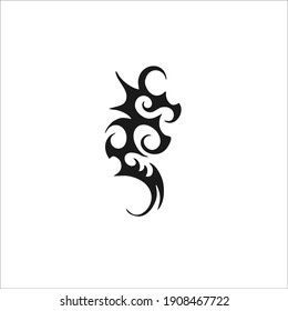 Tribal Swirl Symbol. Tattoo Symbol. Vector Illustration.