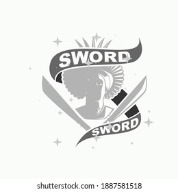 Tribal Of Sword Logo Design Vector
