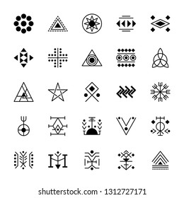 Tribal Symbols Icon Vectors Set Stock Vector (Royalty Free) 1312727171 ...