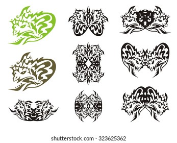 Tribal symbols of small dragon 