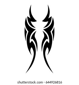 tribal symmetric pattern elements for tattoo men right and left hand and shoulders, art deco idea tattoos design body, vector couple celtic tribal design elements ornament on arms on white background