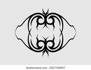 tribal symmetrical pattern hand art	