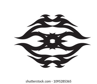 tribal, tatto, collection, set,  flame, tatoo, totem, Vector, Illustration, design
