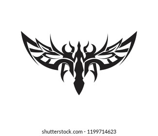 Tribal Tatto Collection Set  Flame Tatoo Totem Vector Illustration Design
