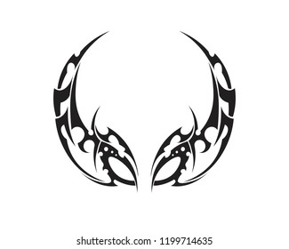 tribal tatto collection set  flame tatoo totem Vector Illustration design
