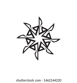 tribal tatto collection set  flame tatoo totem Vector Illustration design

