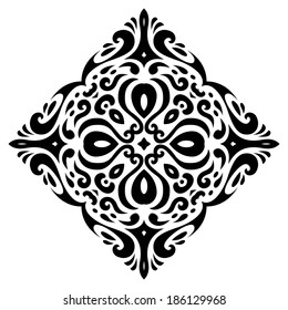 Tribal tatto square shape for your own design