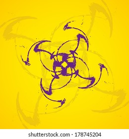 Tribal tattoo - abstract background, futuristic shapes illustration.