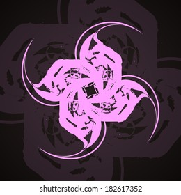 Tribal tattoo - abstract background, futuristic shapes illustration.