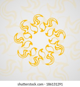 Tribal tattoo - abstract background, futuristic shapes illustration.
