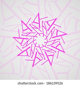 Tribal tattoo - abstract background, futuristic shapes illustration.