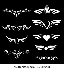 Tribal tattoo . abstract tattoo set