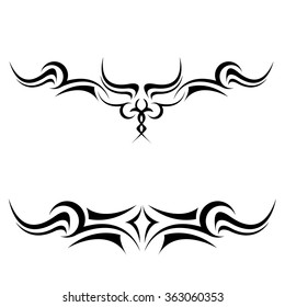 Tribal tattoo . abstract tattoo set
