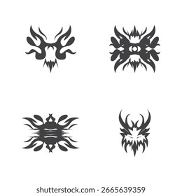 Vector de Plantilla abstracto del tatuaje tribal
