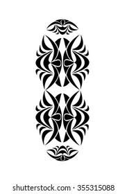 Tribal tattoo. Abstract vector black tribal ornament. 