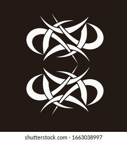 tribal tattoo arm design vector pattern, celtic sleeve background, shoulder art elements celtic swirls vector designs symmetrical sketch