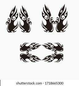 tribal tattoo arm design vector pattern, celtic sleeve background, shoulder art elements celtic swirls vector designs symmetrical sketch