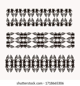 tribal tattoo arm design vector pattern, celtic sleeve background, shoulder art elements celtic swirls vector designs symmetrical sketch