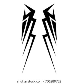 Tribal tattoo art design elements, tribal couple images vector spike, swirls design. 