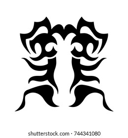 Tribal tattoo art design.Abstract tribal tattoo pattern
