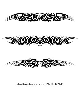 Tribal tattoo art designs vector idea.