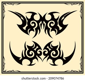 Tribal Tattoo Bats