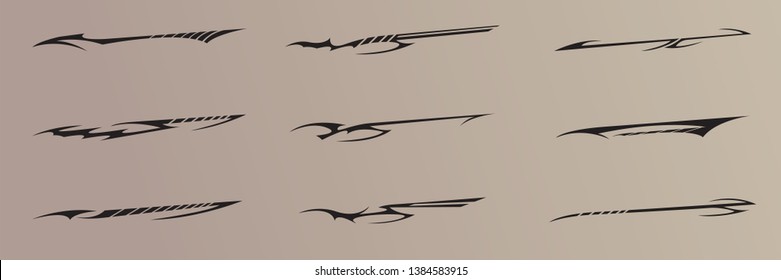 Tribal tattoo in black color suitable for all kind of design, Flaming, Dragon, tiger style. isolated on background - vector